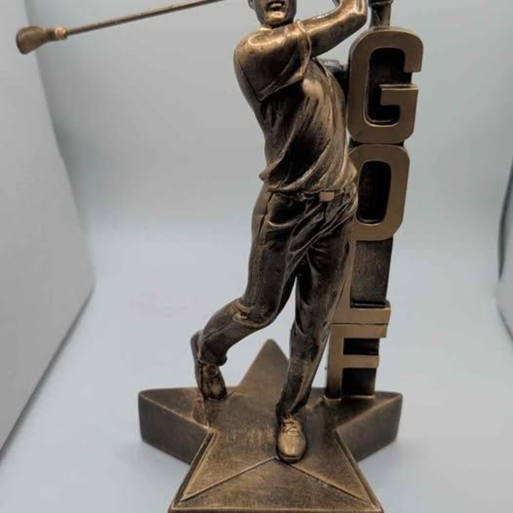 Bronze-Finished Male Golfer Trophy